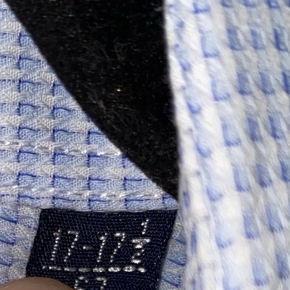 Steven Azzolina Classic Patterned Blue Button Down Dress Shirt - Picture 6 of 8